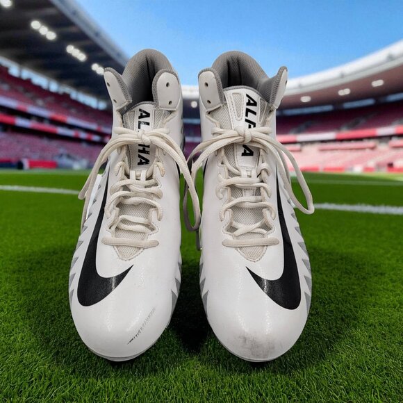 Nike Alpha Menace Football Cleats Men's White 880137-104 Size US 12 Shoes - Picture 1 of 11
